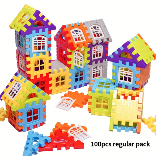 Kids Puzzle Building Blocks for Ages 3+, Educational Plastic Puzzle Toy, Creative Brain & Skill Development Game, 50/70/100/125 Pieces
