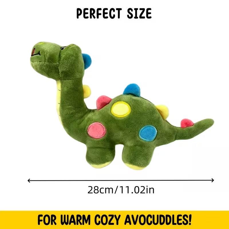 28cm Dinosaur Plush Toy, Soft Stuffed Dinosaur Cuddle Toy, Cute Plush Animal for Kids, Birthday & Holiday Gift